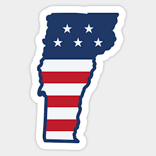 Stars and Stripes Vermont Sticker